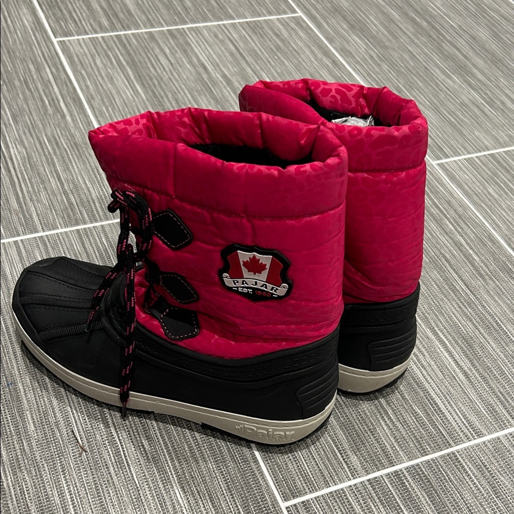 Pajar Kids Pink and Black Snow Boots